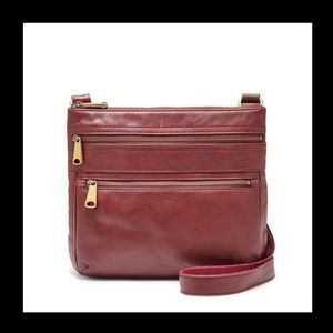 NWT Fossil Explorer Crossbody Leather Bag